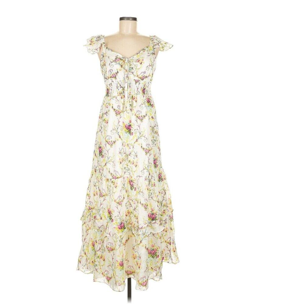 NWT Betsey Johnson Cotton Floral Kiki Maxi Dress sz S